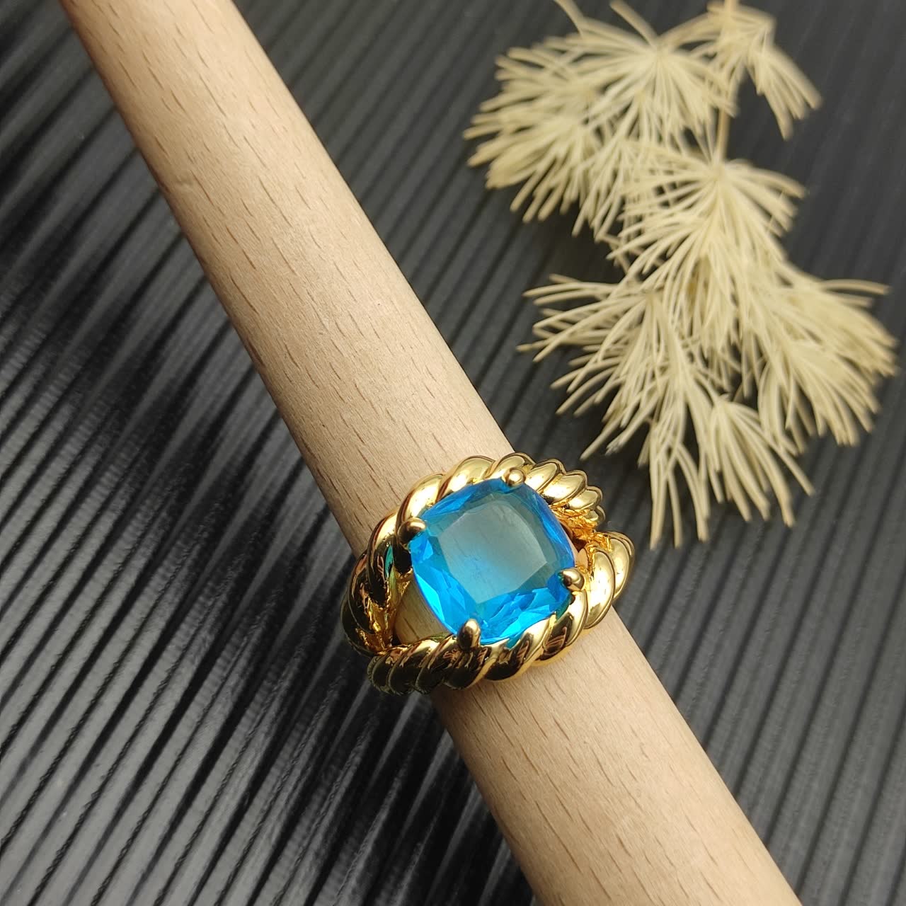 David Yurman Blue Gemstone Ring